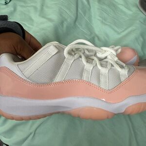 Women's Pink and White Jordan 11’s